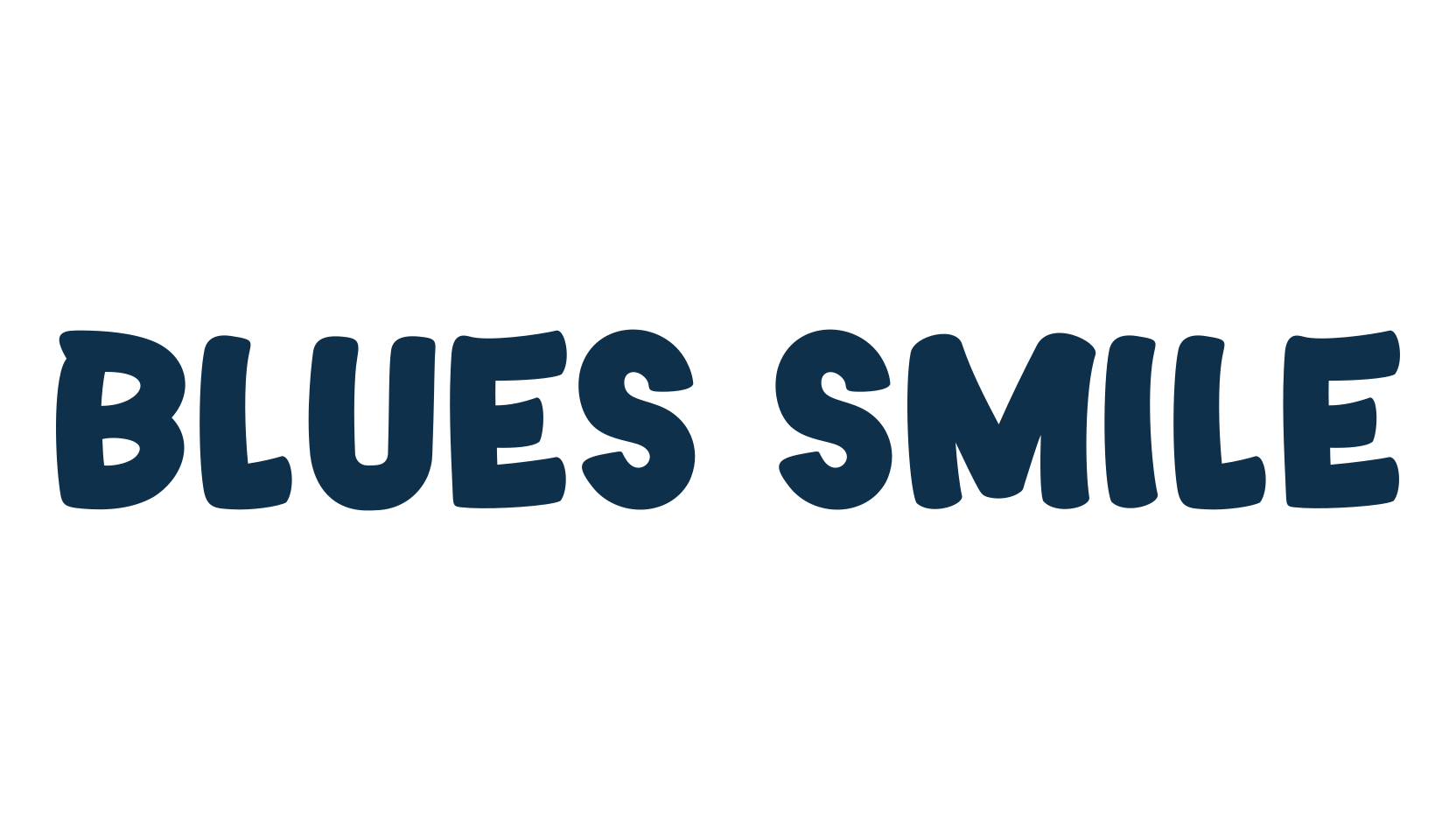 Blues Smile, fancy cartoon decorative font preview