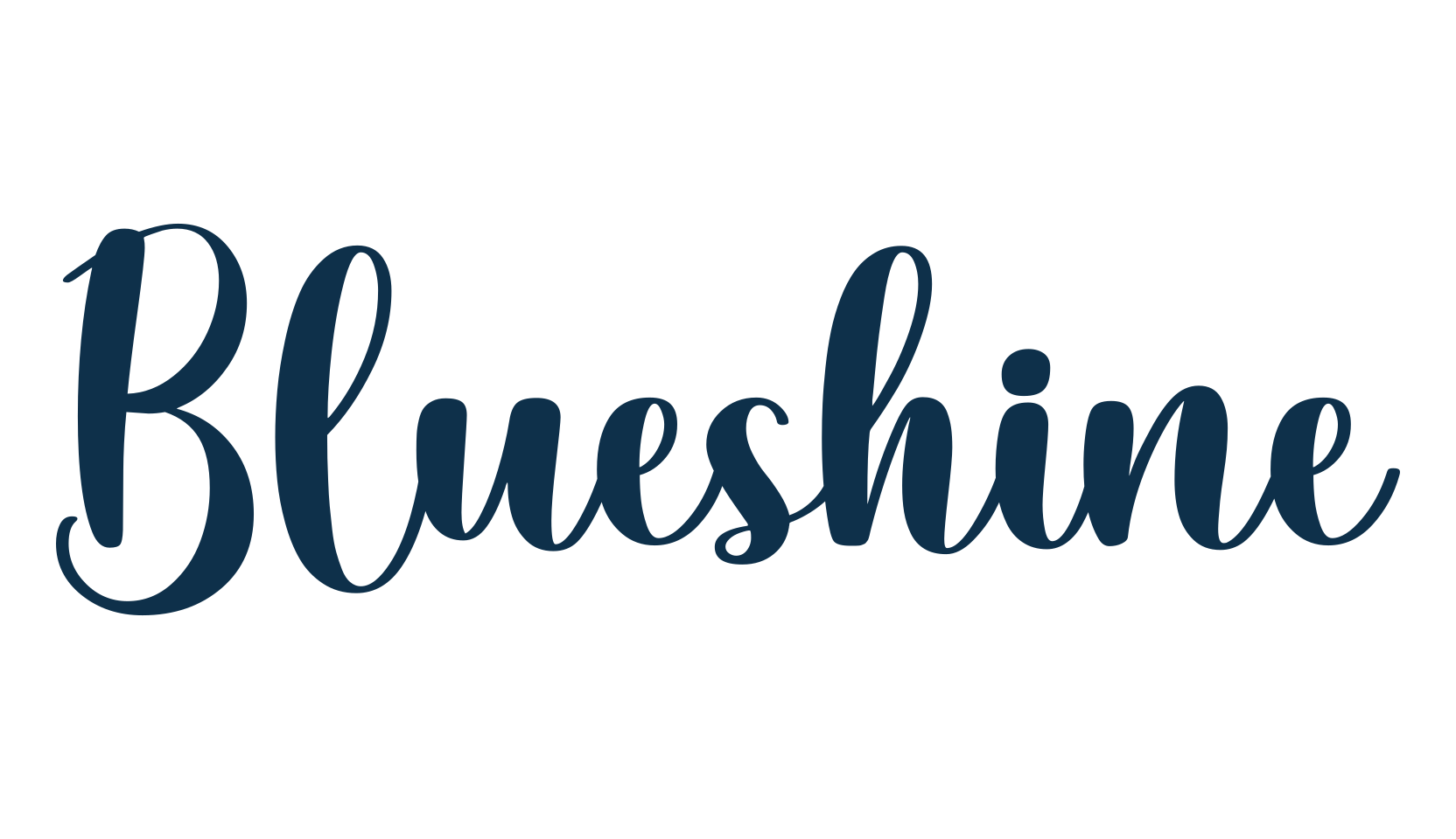 Blueshine, script calligraphy fancy decorative font preview