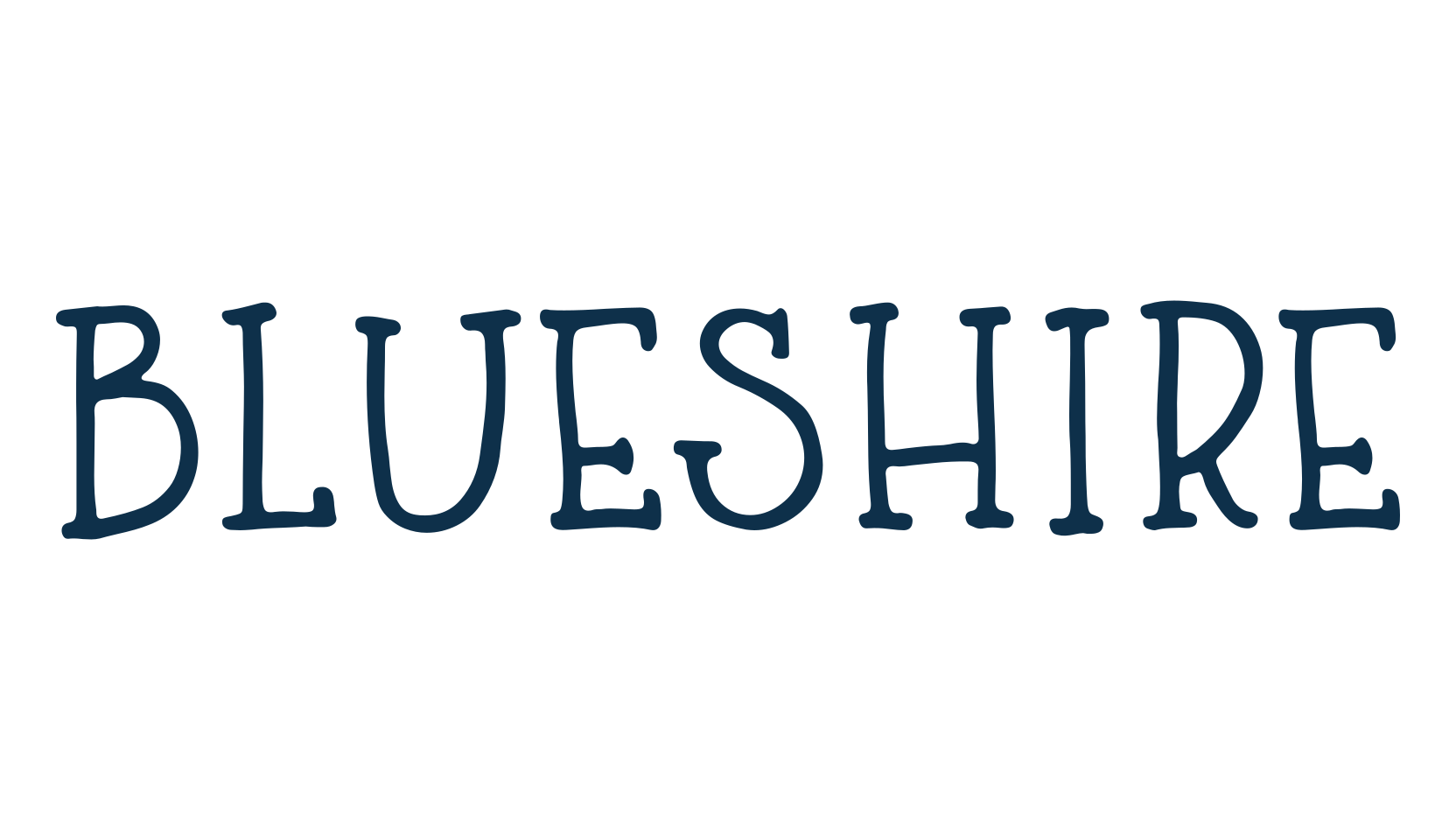 Blueshire, fancy various decorative font preview