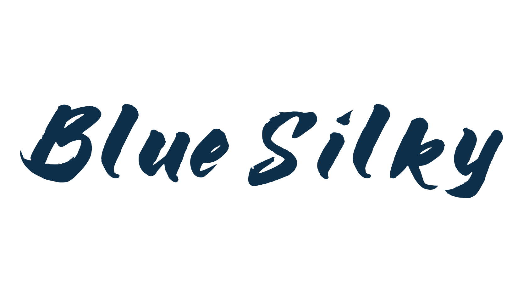 Blue Silky, brush font preview