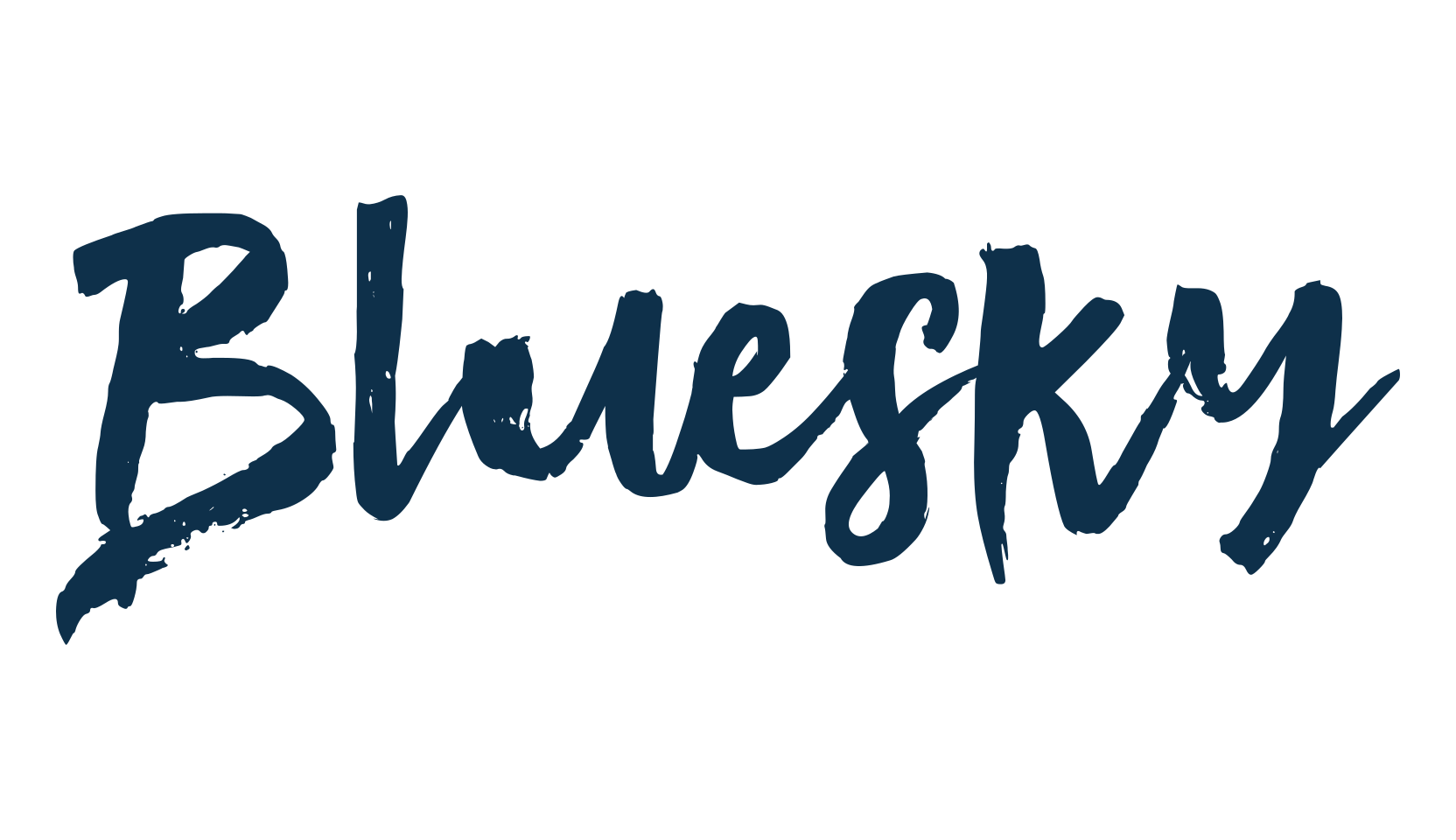 Bluesky (bluesky), brush font preview