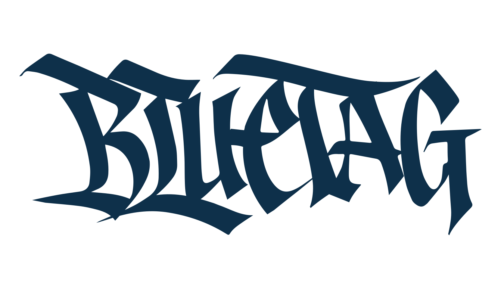 Bluetag, script graffiti fancy decorative calligraphy font preview