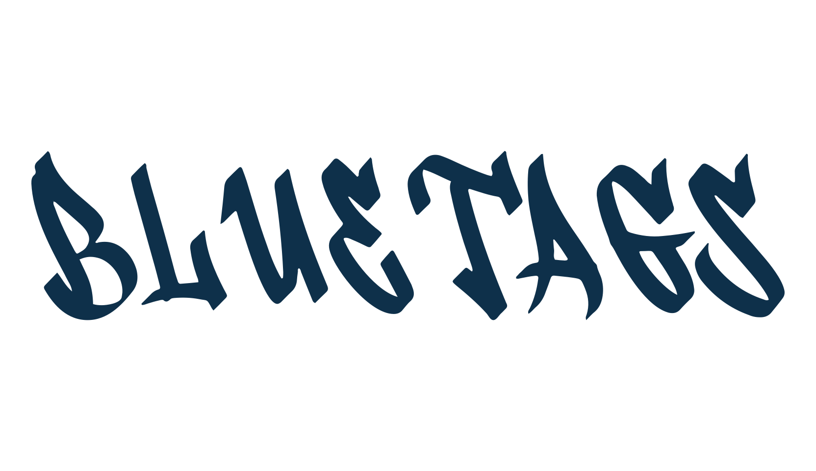 Bluetags, graffiti font preview