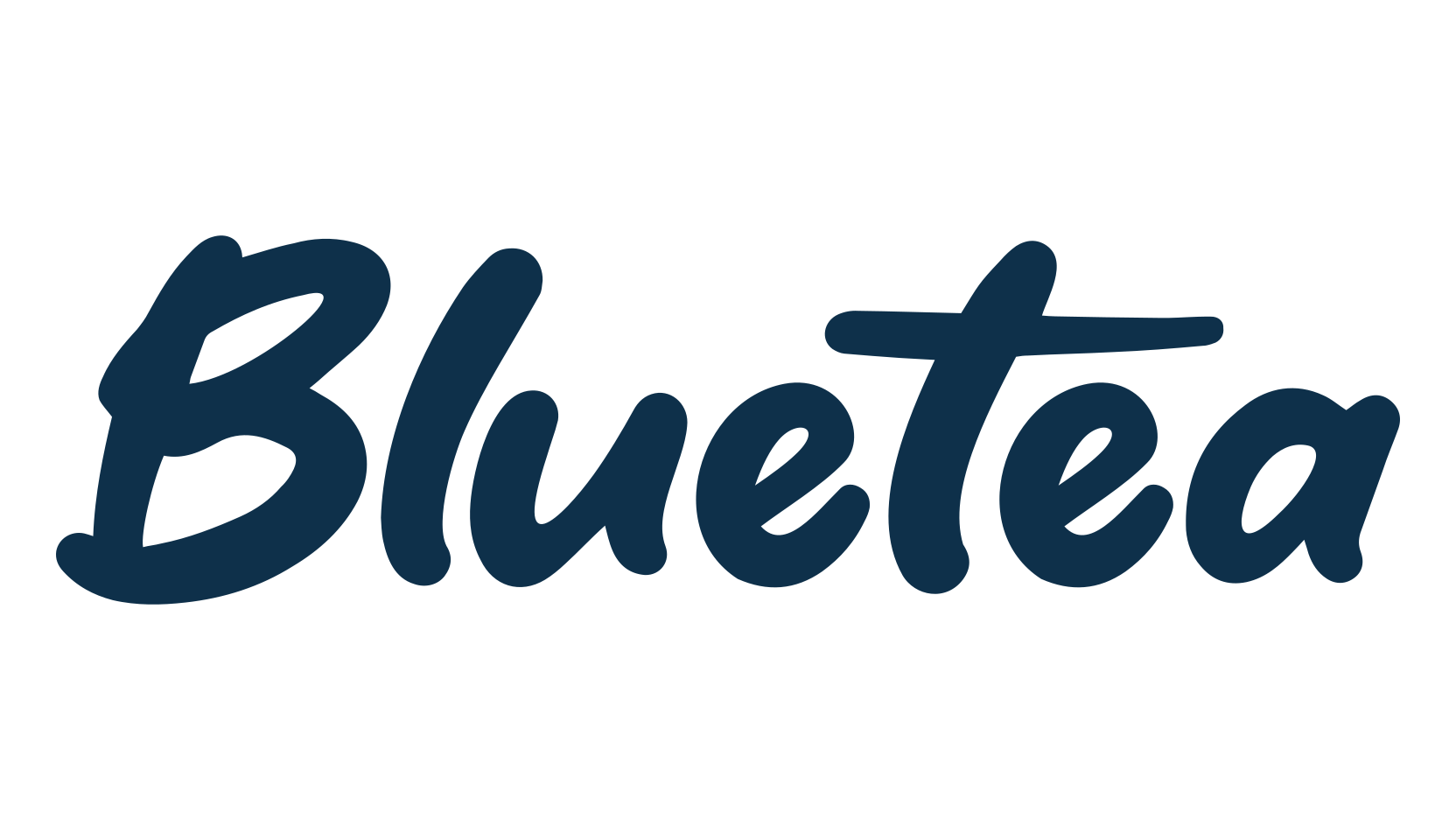 Bluetea, fancy cartoon decorative font preview