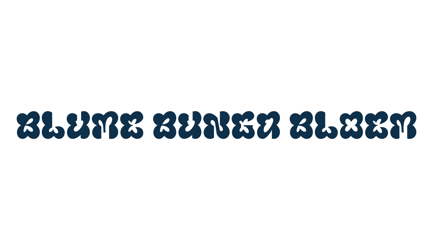 Blume Bunga Bloem, fancy groovy decorative font preview
