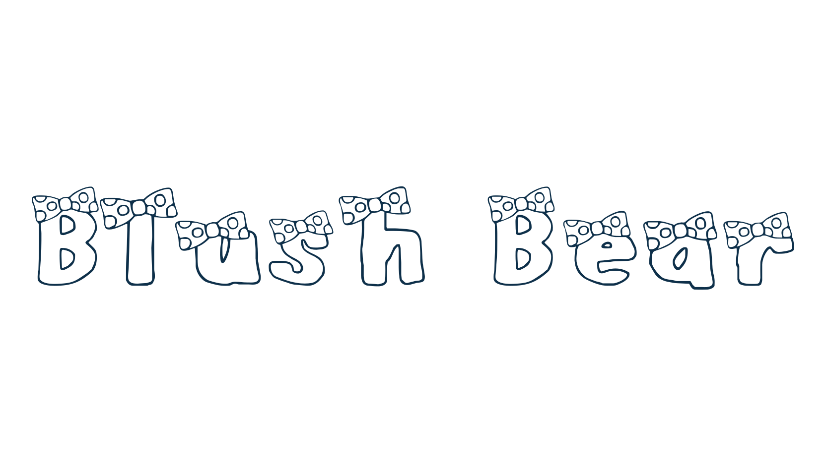 Blush Bear, fancy decorative font preview