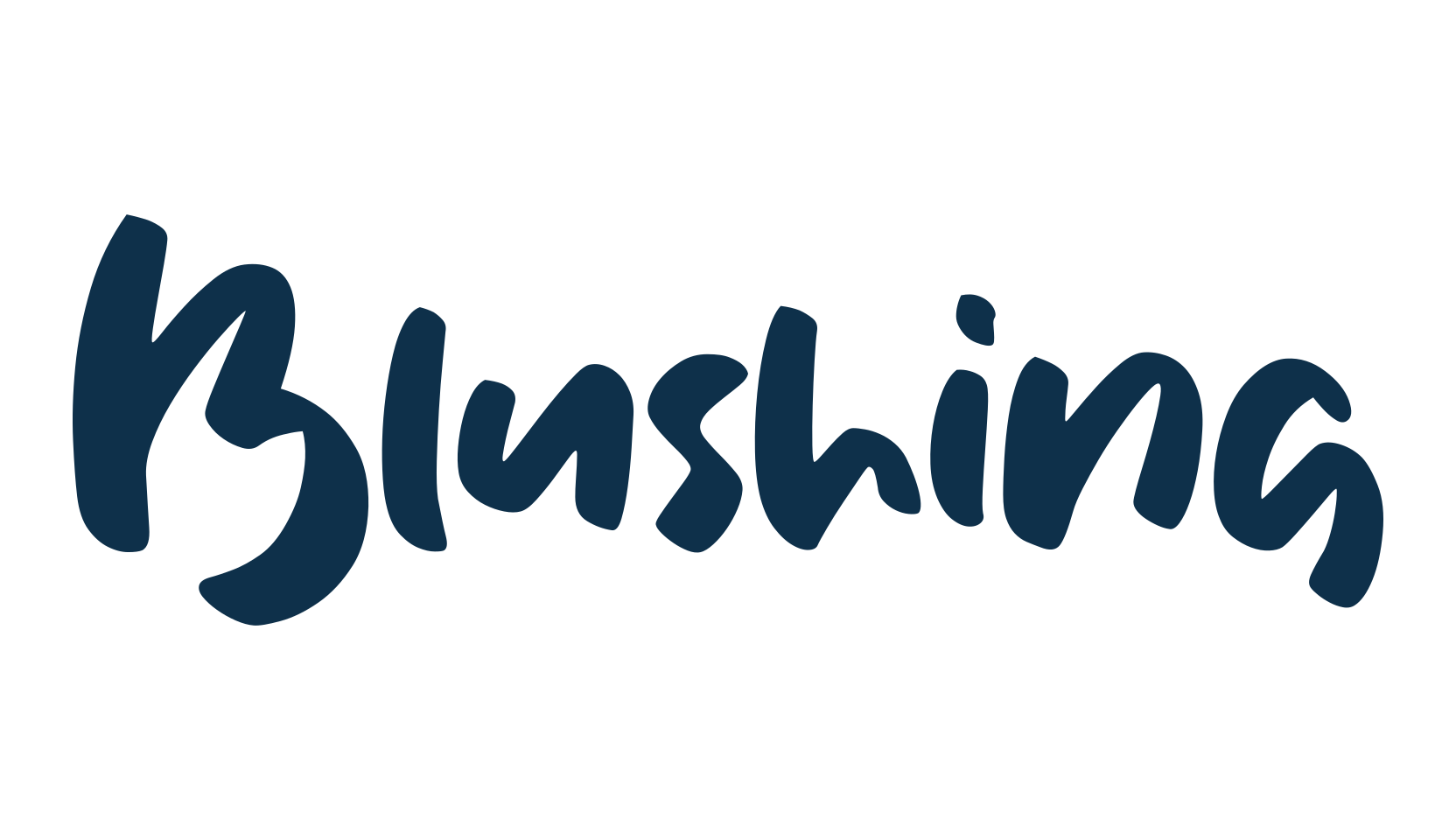 Blushing (blushing), script brush fancy decorative calligraphy font preview