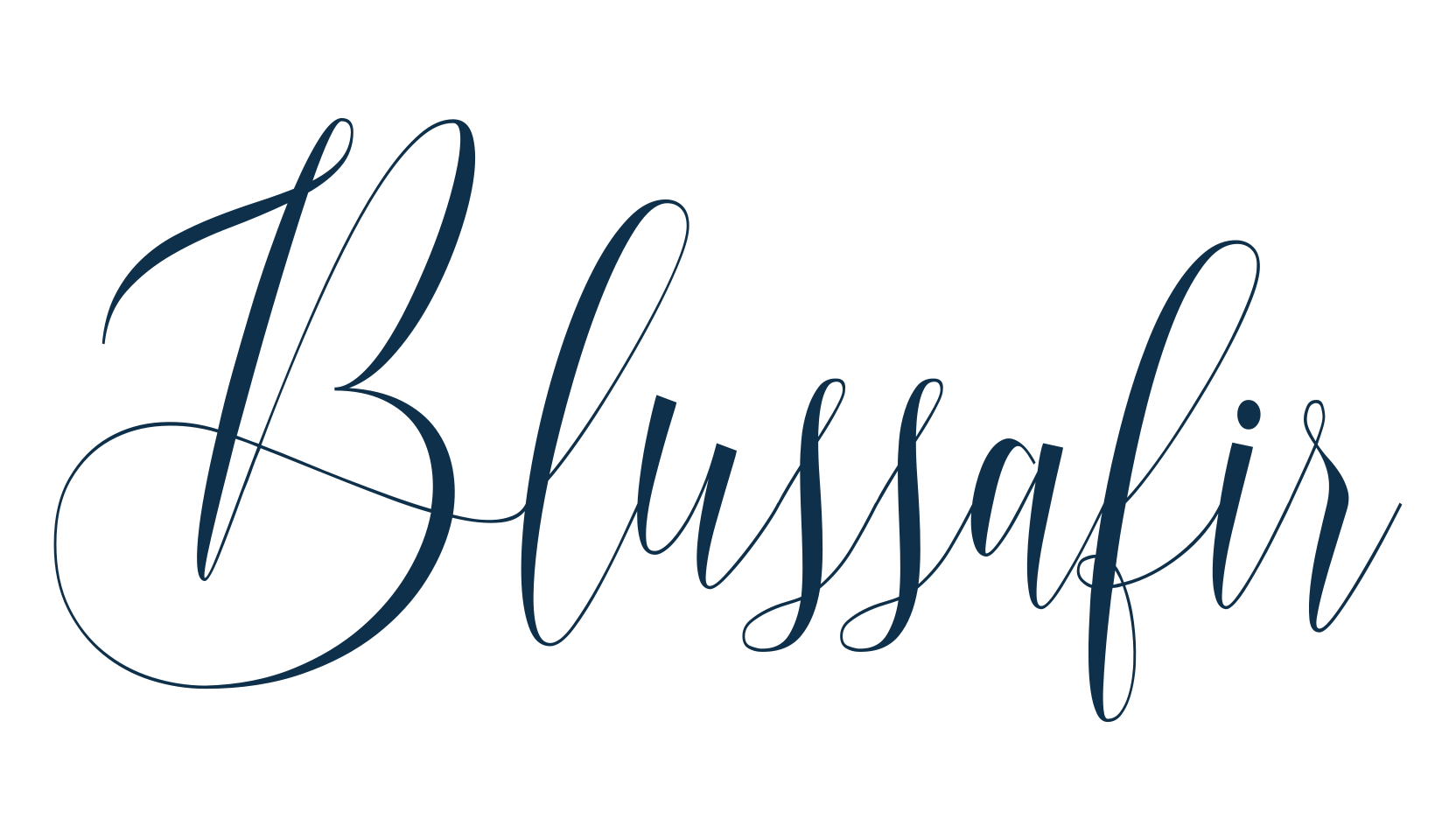 Blussafir, script calligraphy fancy decorative font preview
