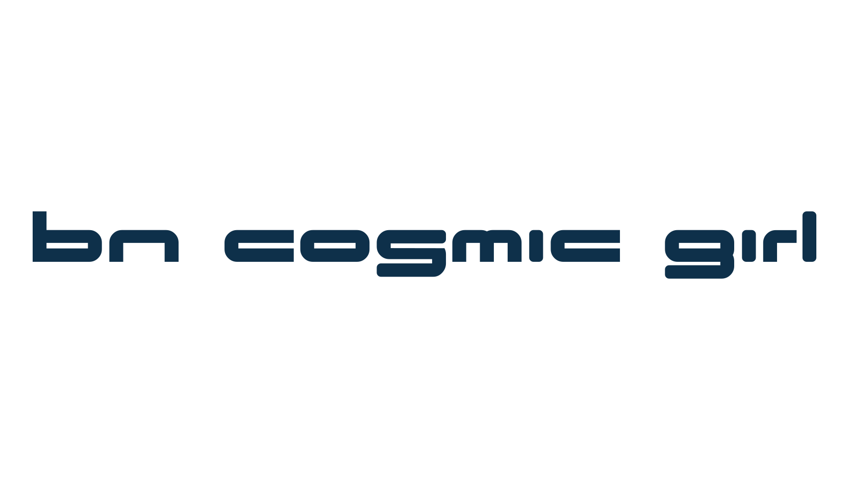 BN Cosmic Girl, sci-fi font preview