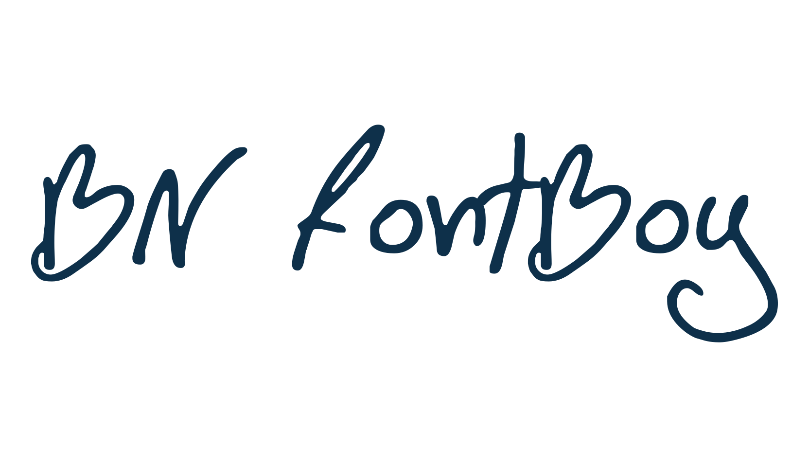 BN FontBoy, script handwritten fancy decorative calligraphy font preview