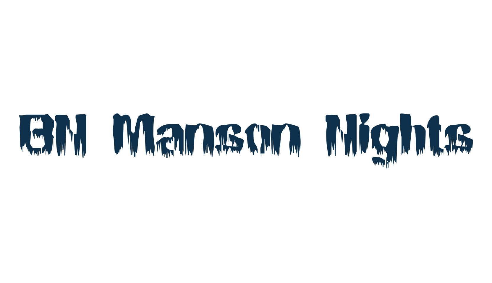 BN Manson Nights, holiday halloween fancy decorative horror font preview