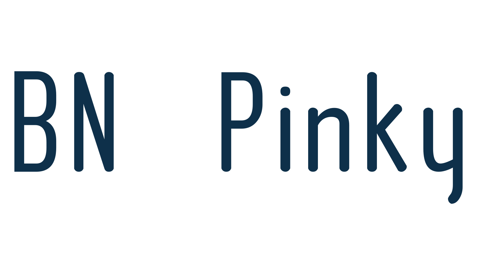 BN Pinky, sans serif font preview