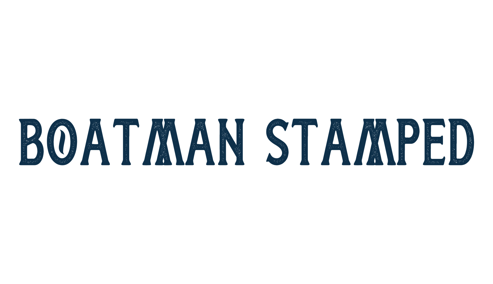 Boatman Stamped, fancy retro decorative font preview