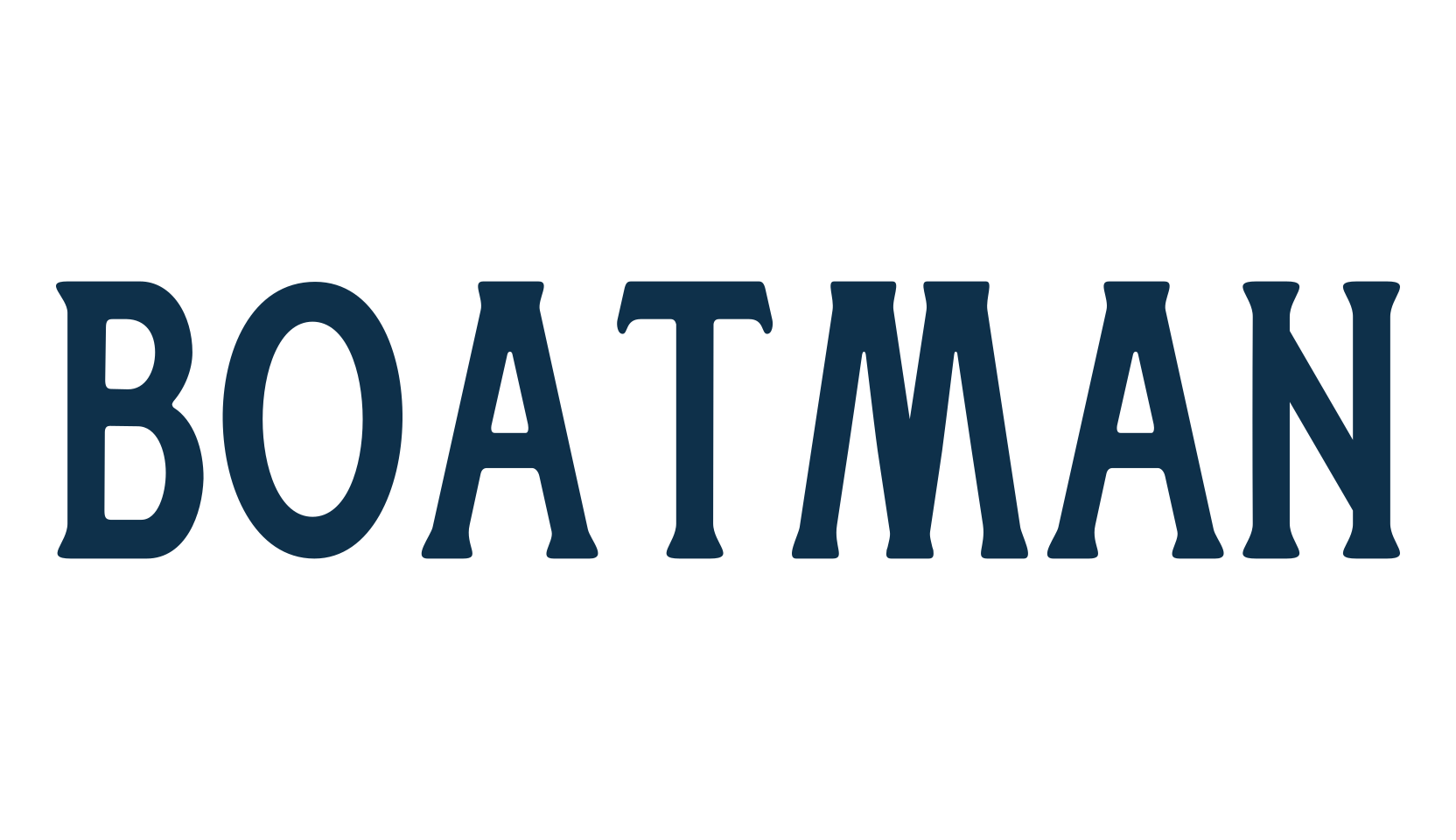 Boatman, retro font preview