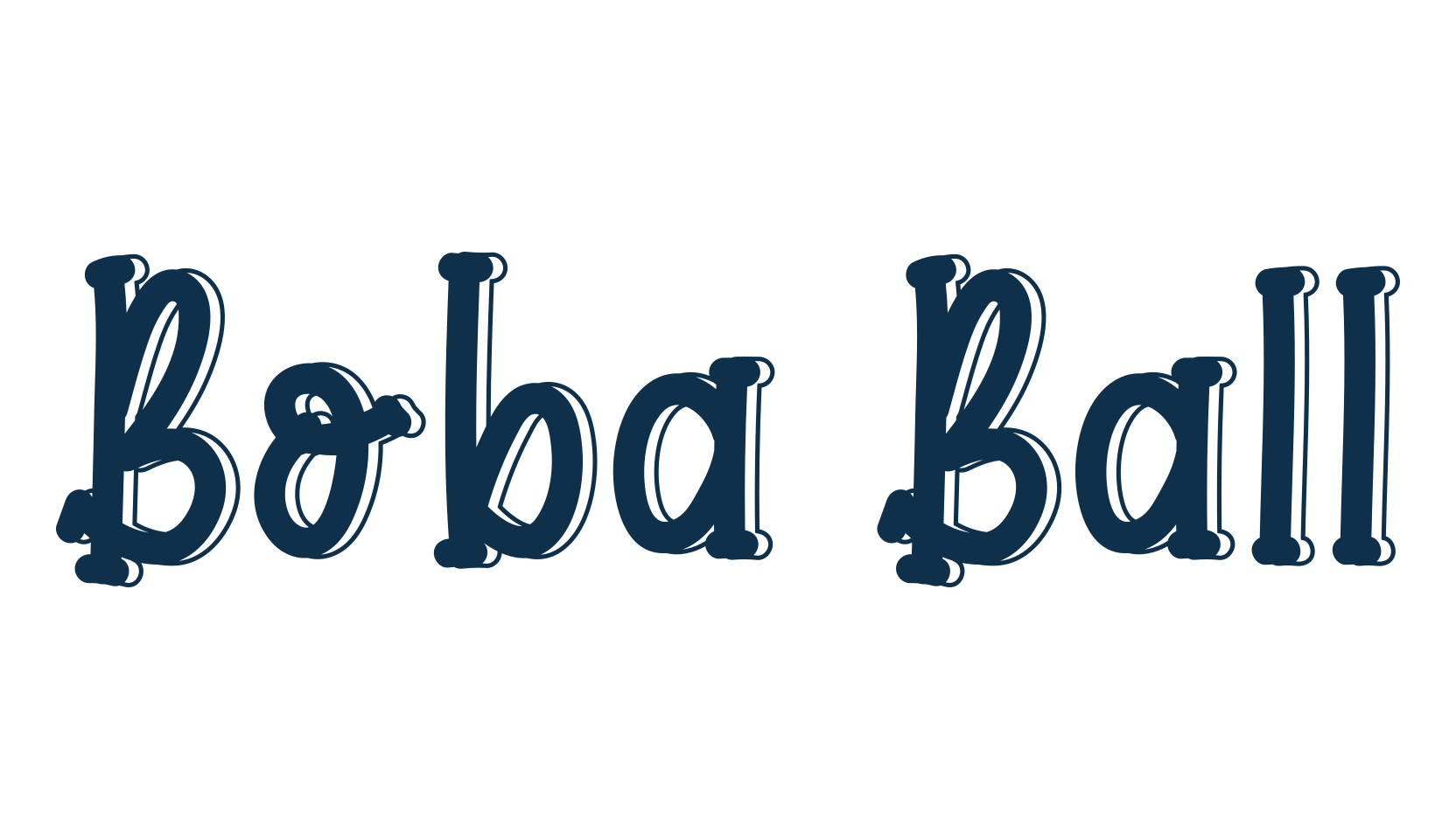 Boba Ball, cartoon font preview