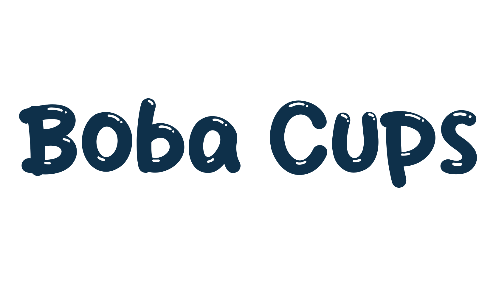 Boba Cups, fancy cartoon decorative font preview