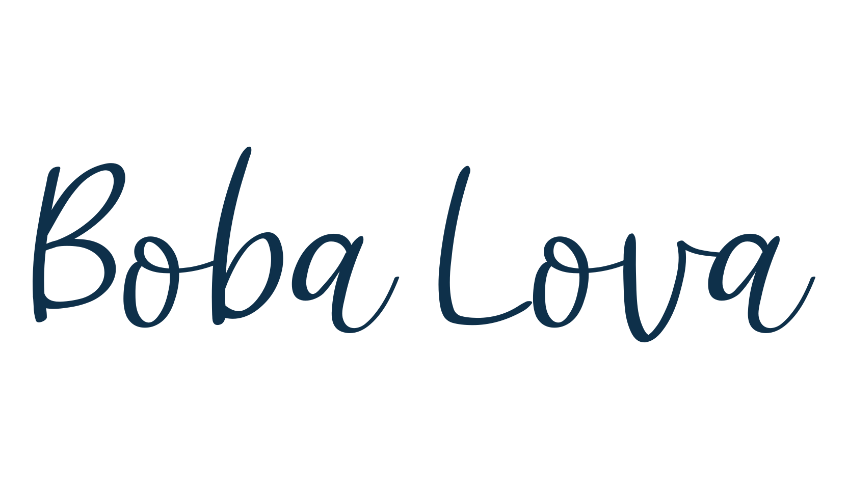 Boba Lova, script handwritten fancy decorative calligraphy font preview