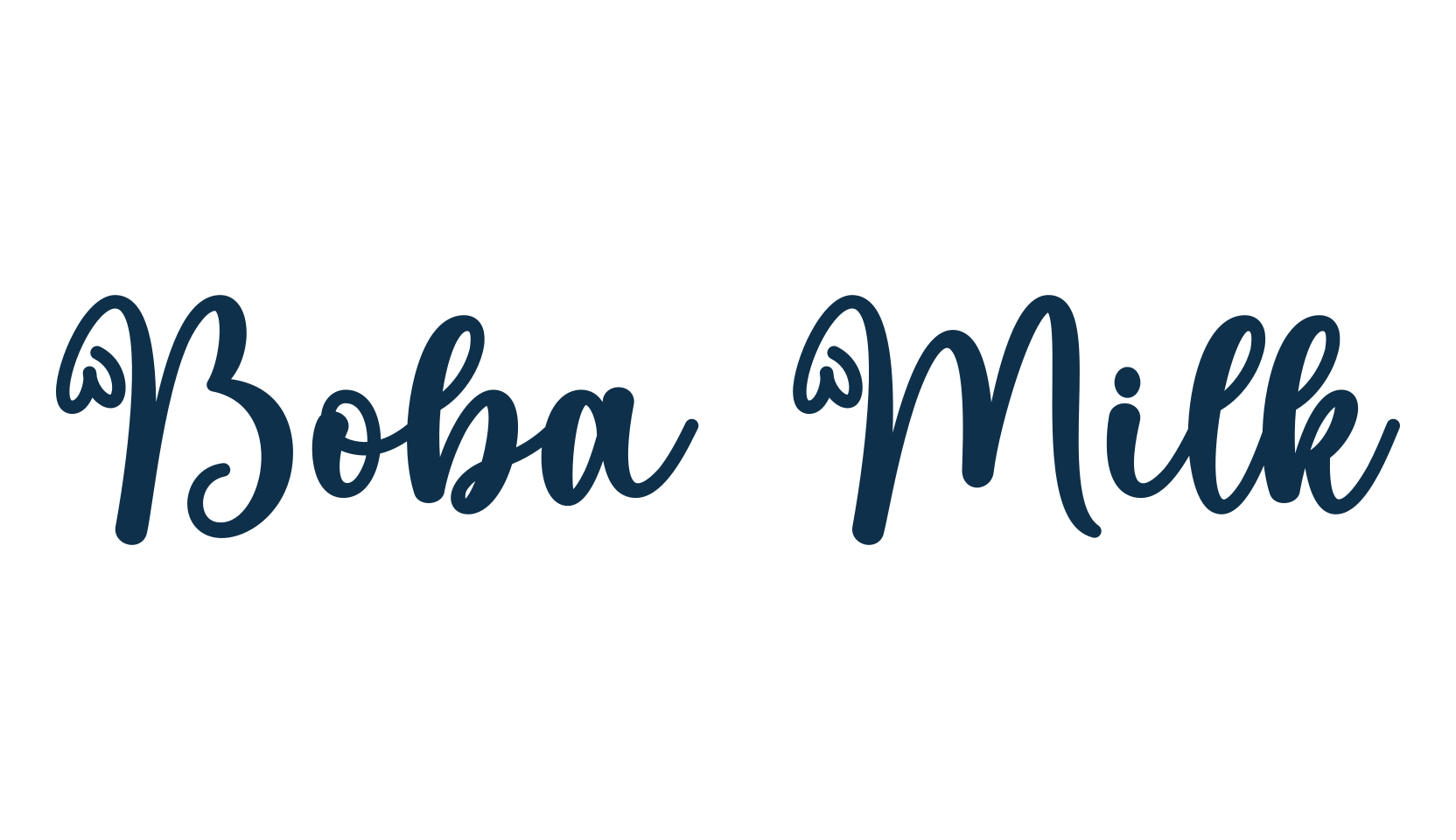 Boba Milk (boba-milk), fancy decorative font preview