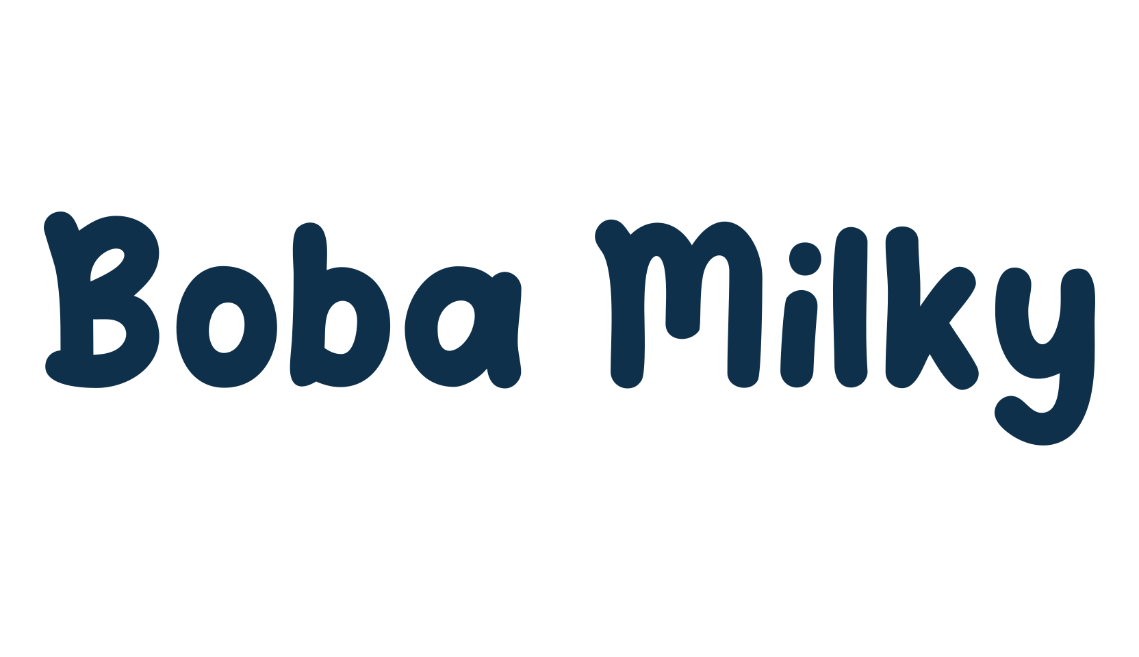 Boba Milky, fancy cartoon decorative font preview