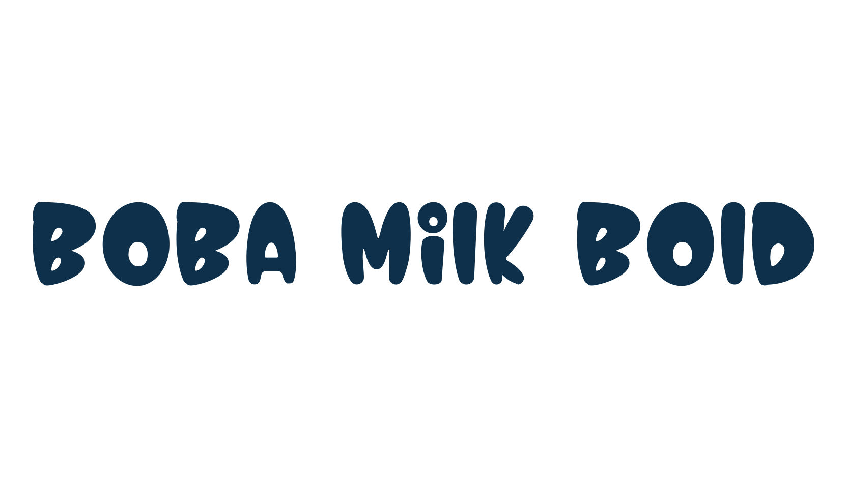 Boba Milk Bold, cartoon font preview