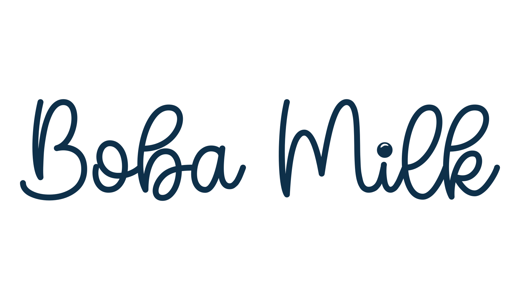 Boba Milk, handwriting font preview