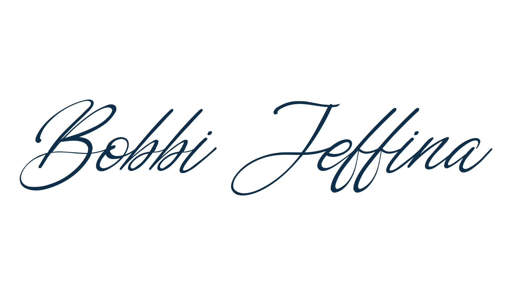 Bobbi Jeffina, calligraphy font preview