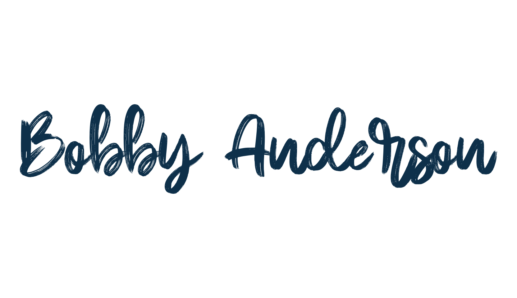 Bobby Anderson, brush font preview