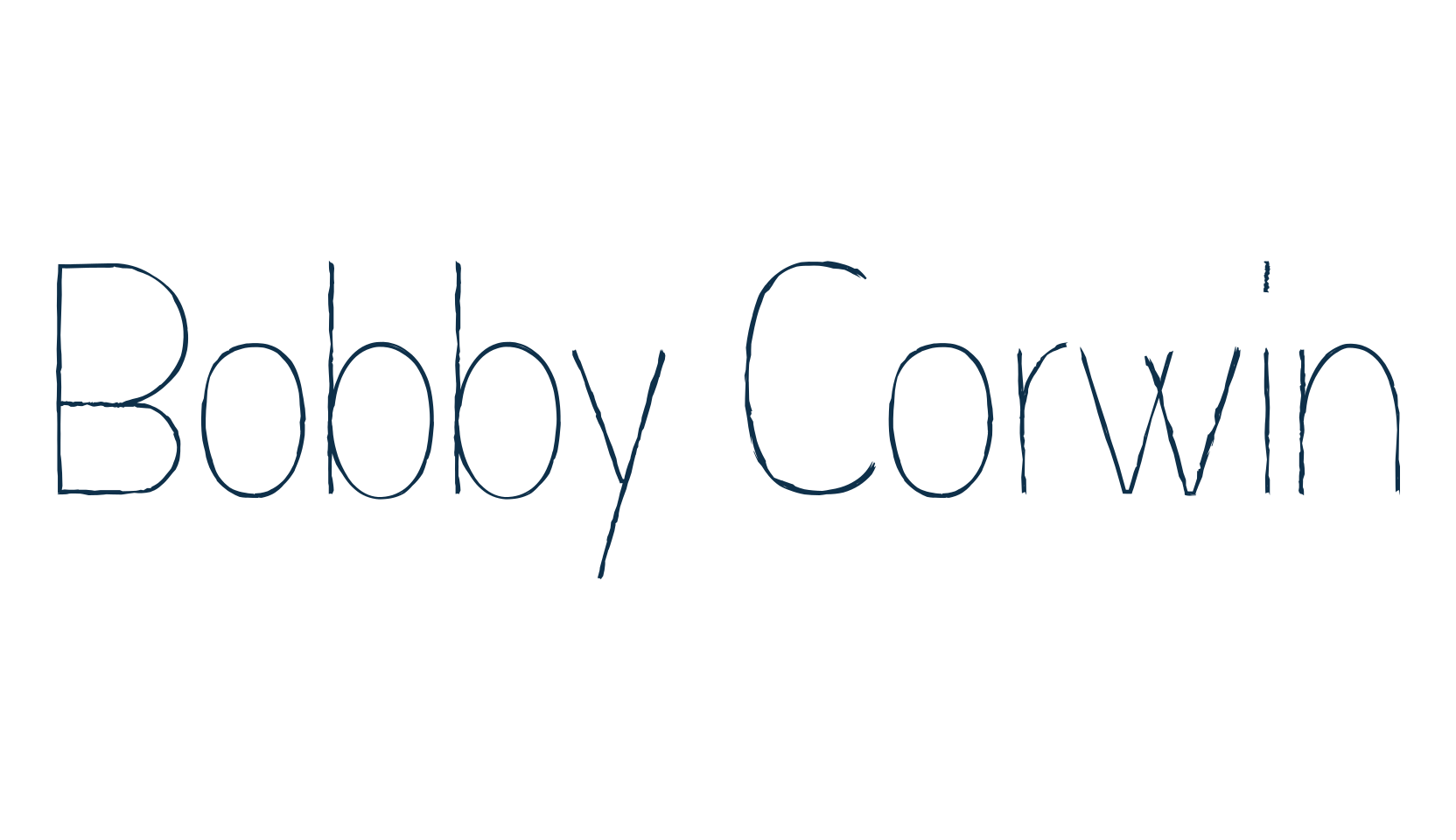 Bobby Corwin, various font preview