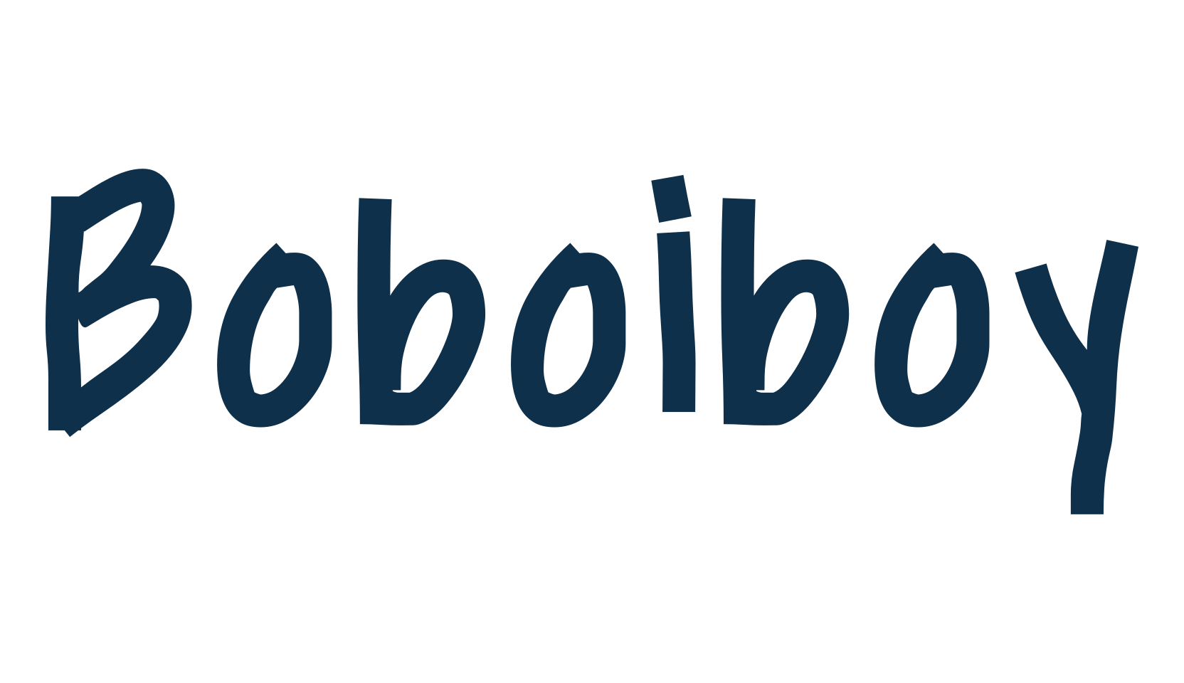 Boboiboy, cartoon font preview
