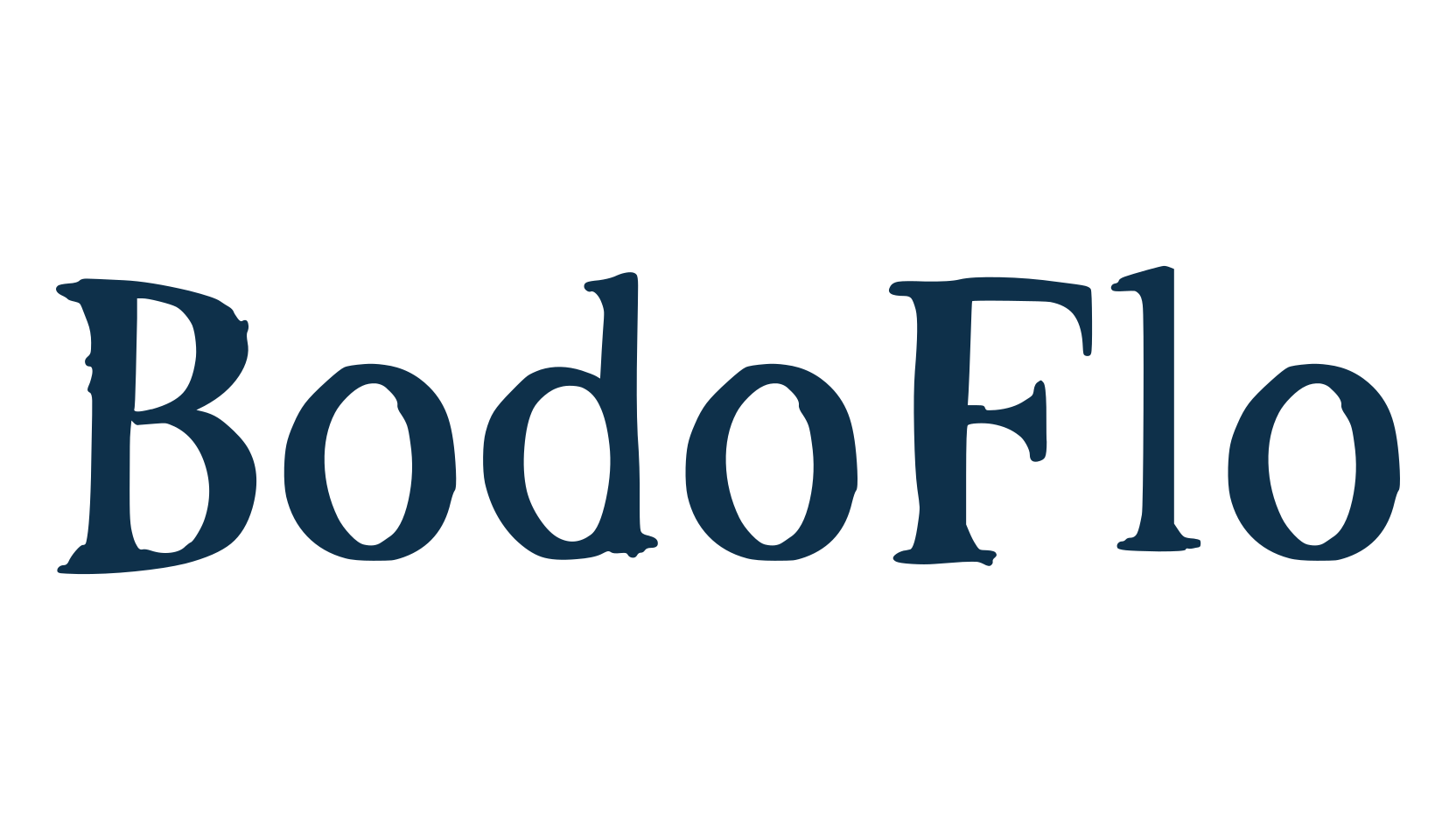 BodoFlo, fancy eroded decorative font preview