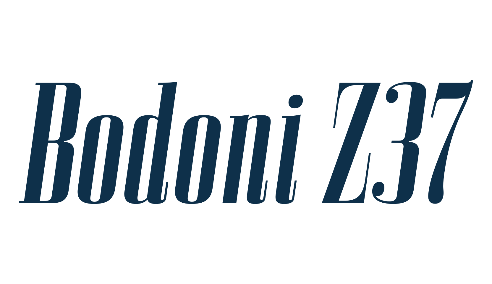 Bodoni Z37, basic serif font preview