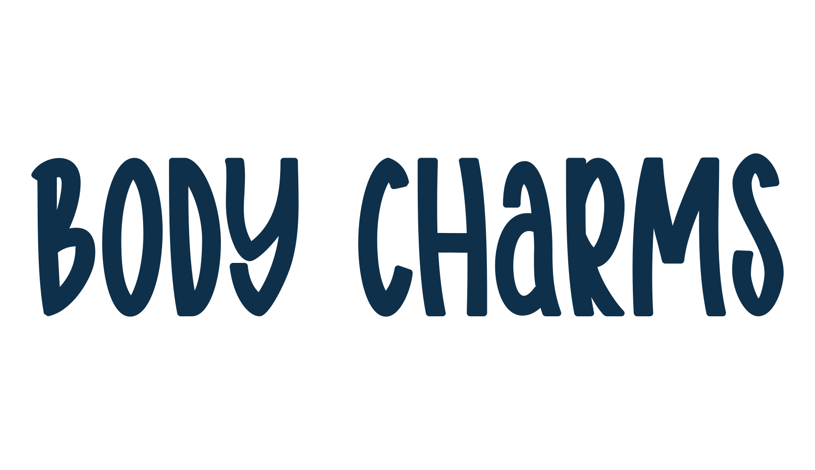 Body Charms, fancy cartoon decorative font preview