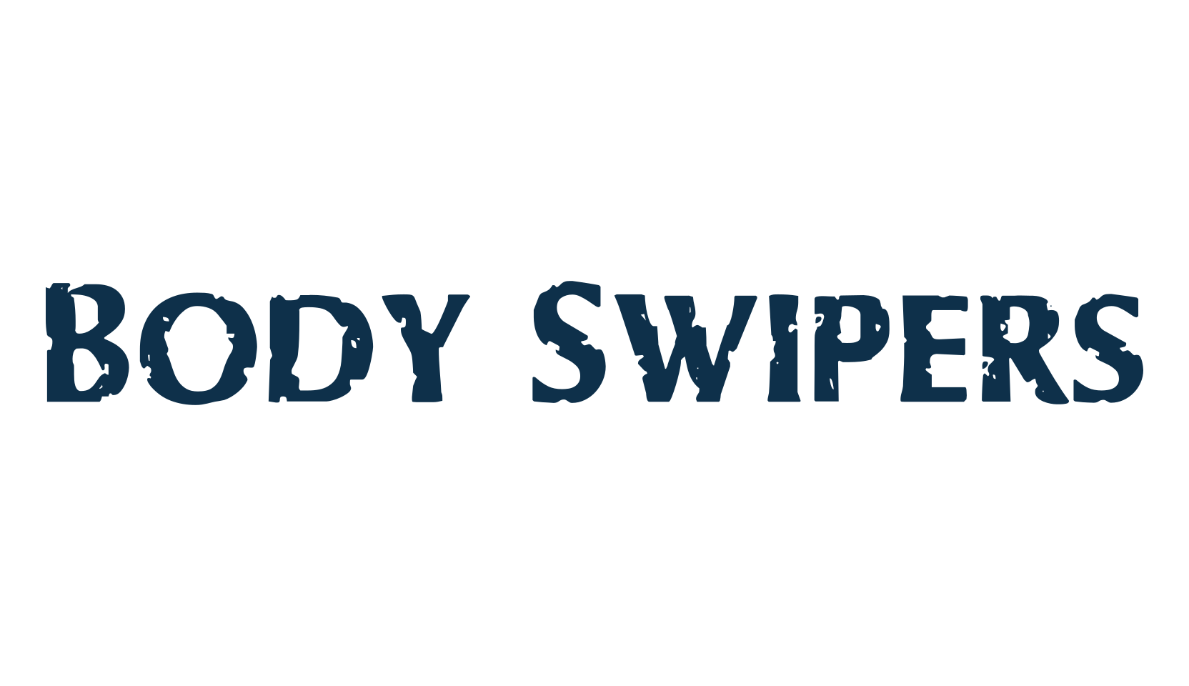 Body Swipers, fancy eroded decorative font preview