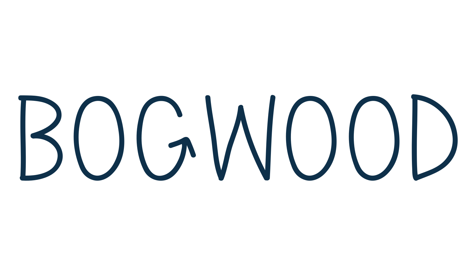 Bogwood, script handwritten fancy decorative calligraphy font preview