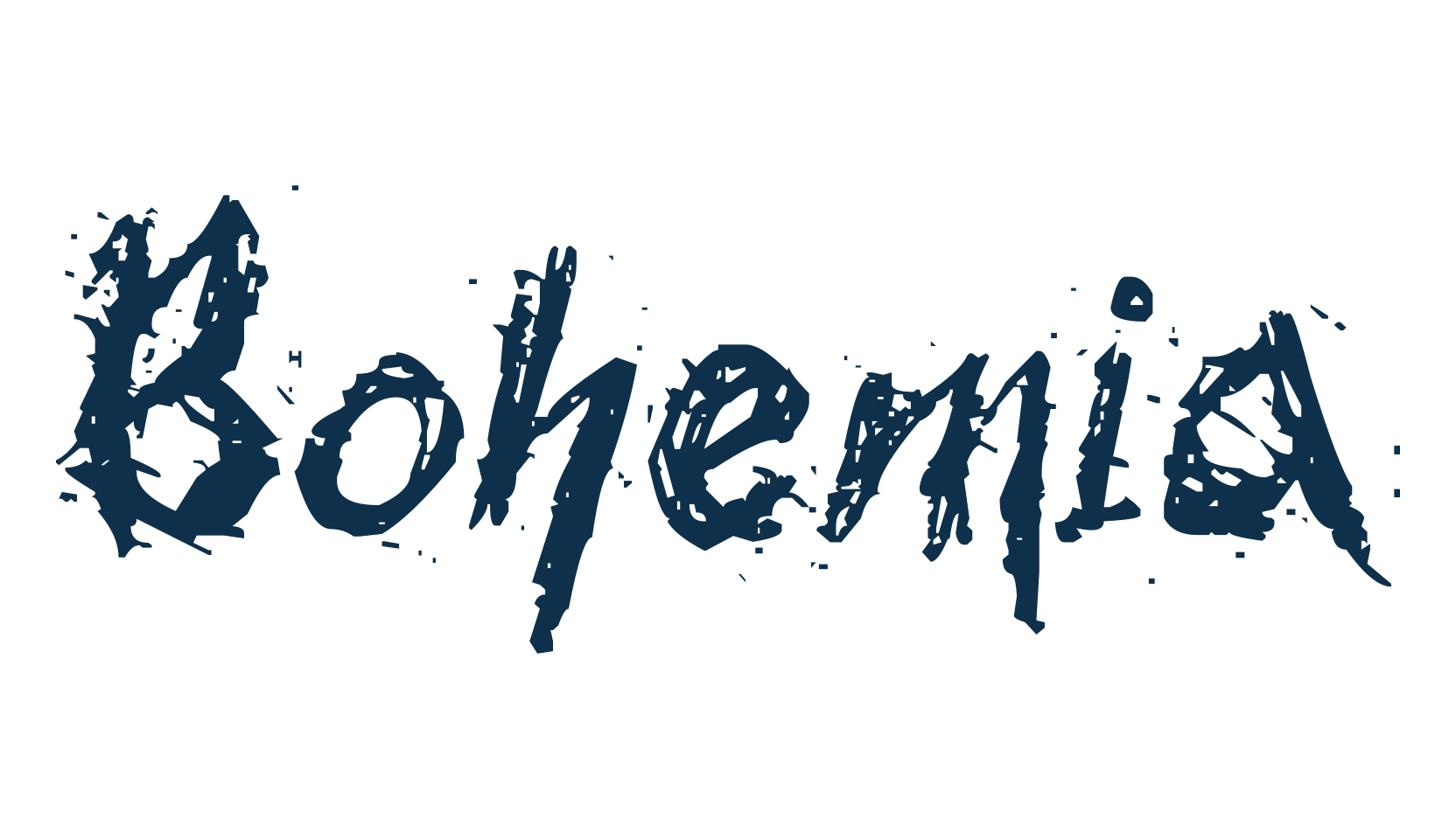 Bohemia, trash font preview