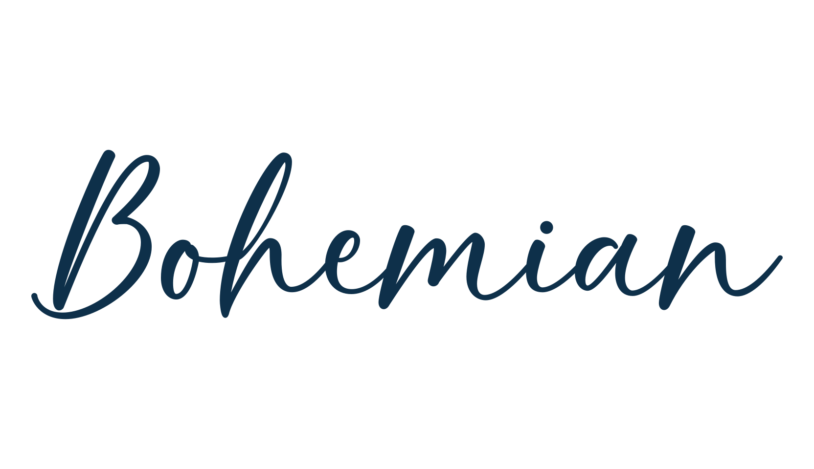 Bohemian, handwriting font preview