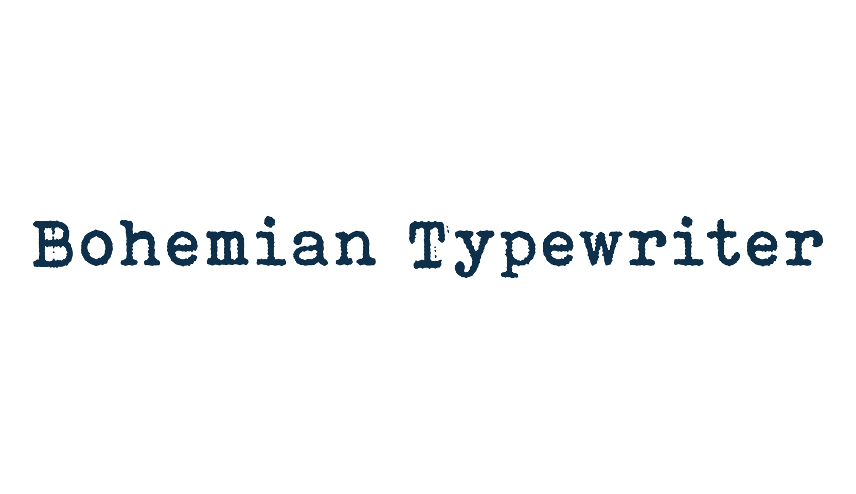 Bohemian Typewriter, fancy typewriter decorative font preview