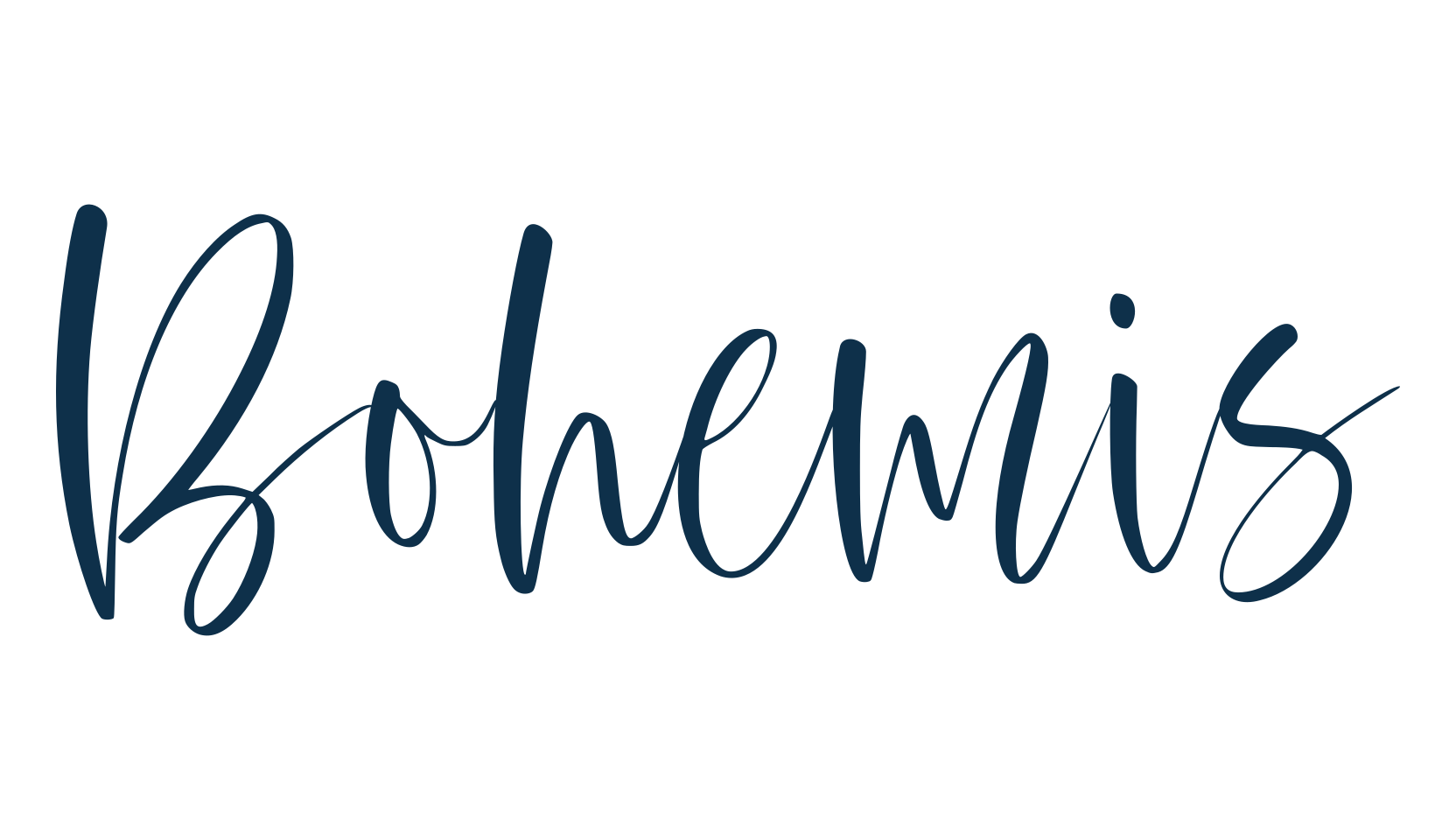 Bohemis, handwriting font preview