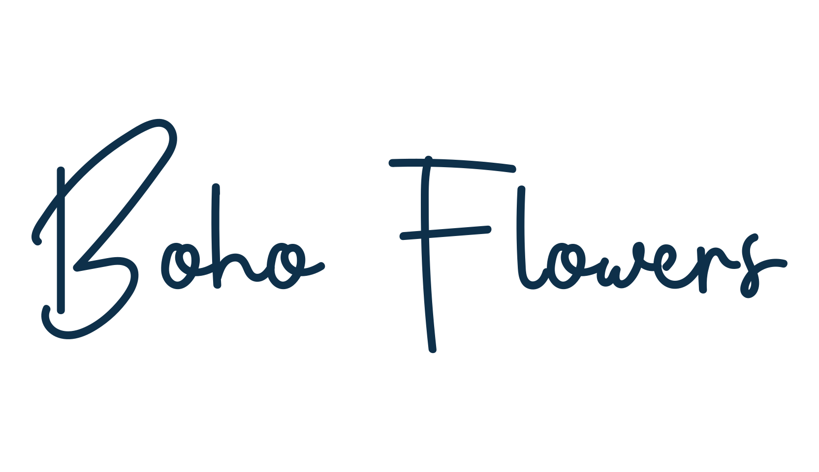 Boho Flowers, handwriting font preview