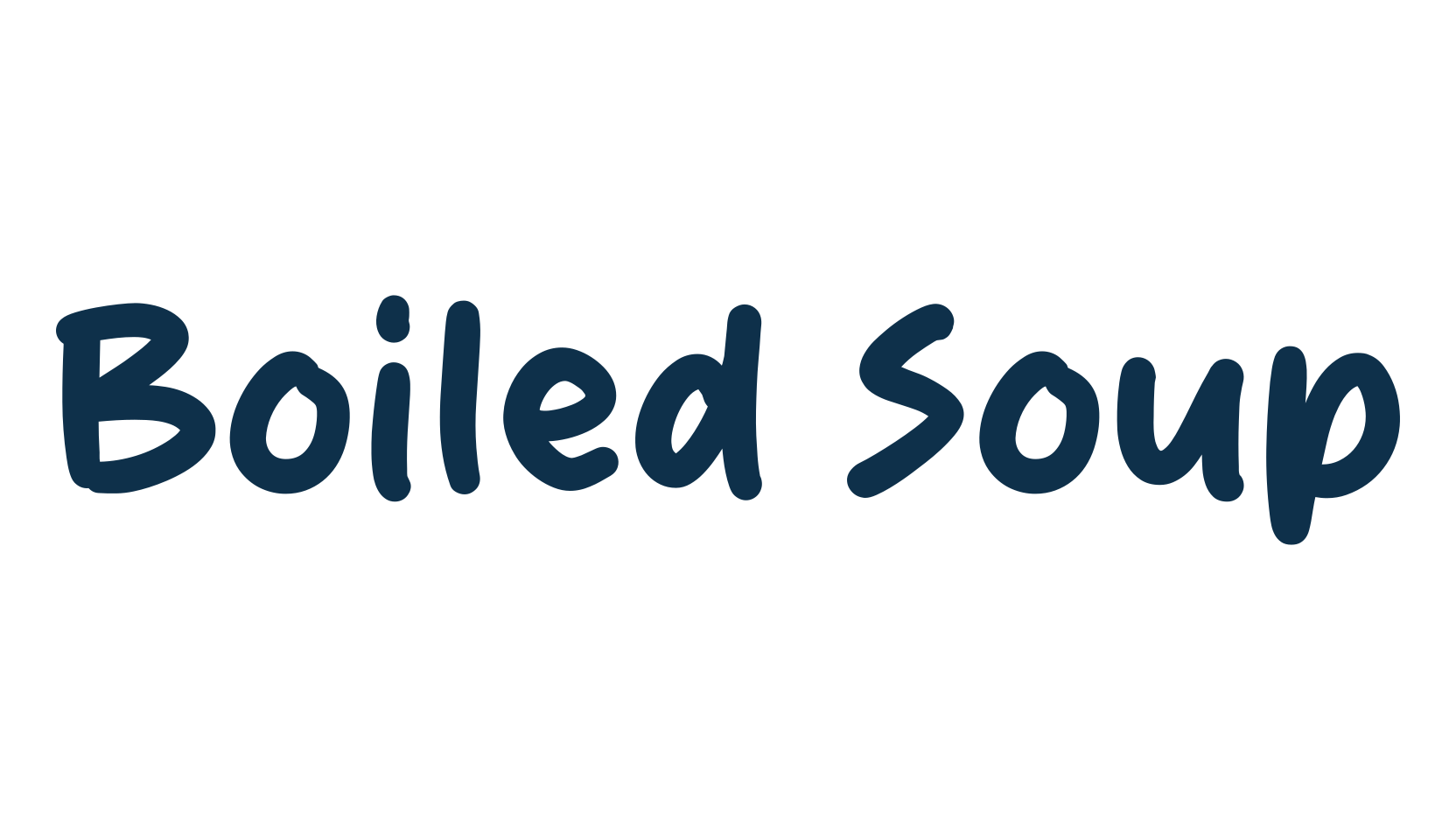 Boiled Soup, handwriting font preview