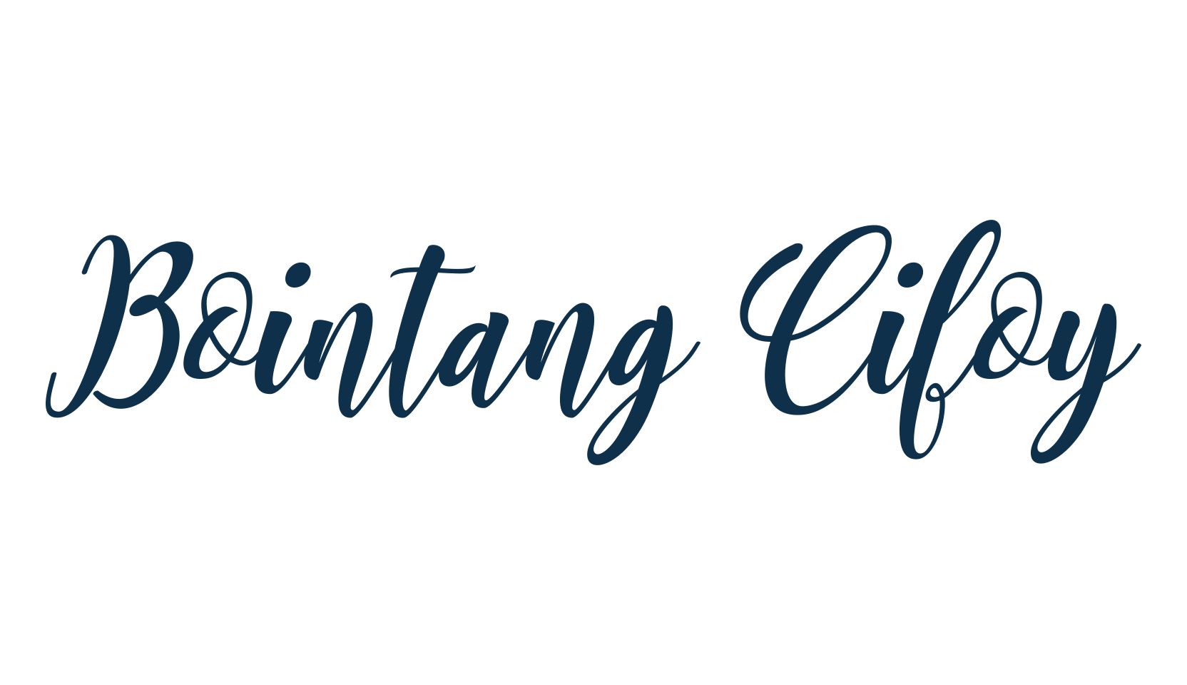 Bointang Cifoy, script calligraphy fancy decorative font preview