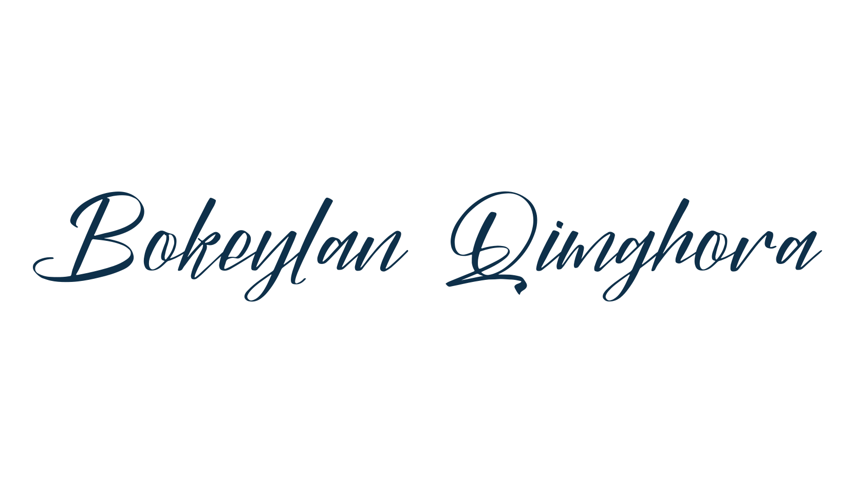 Bokeylan Qimghora, handwriting font preview