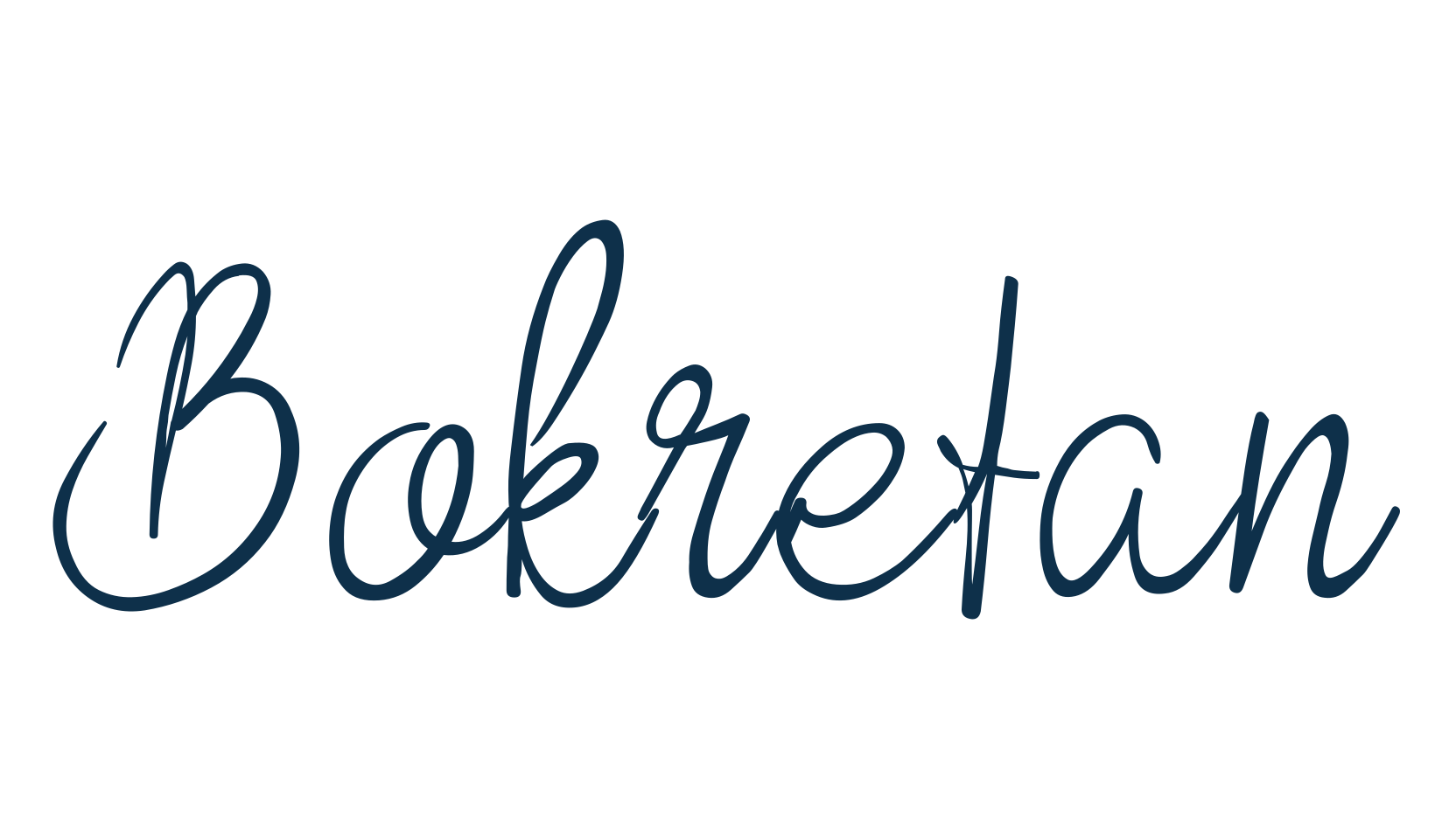 Bokretan, handwriting font preview