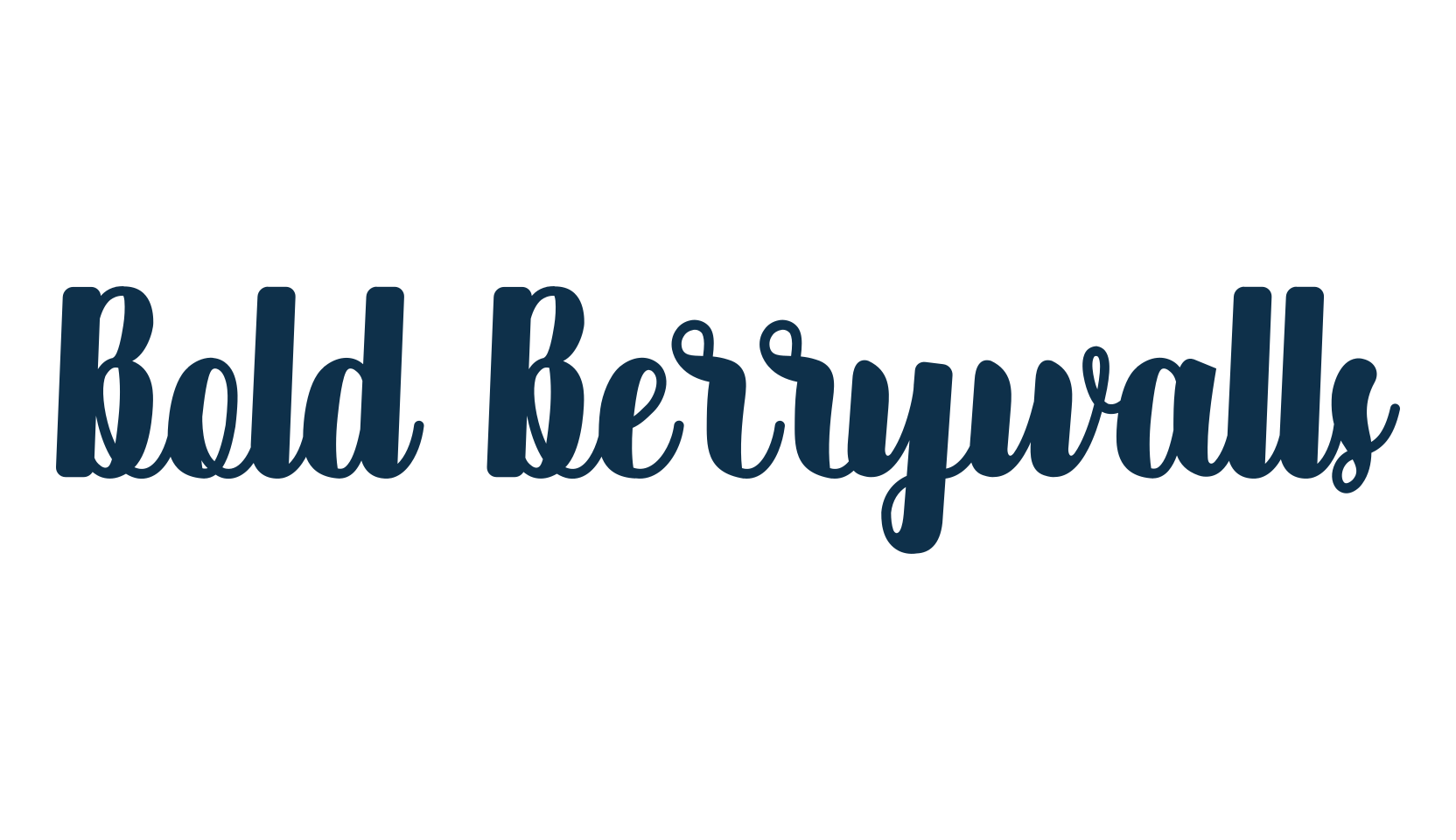 Bold Berrywalls, display market font preview