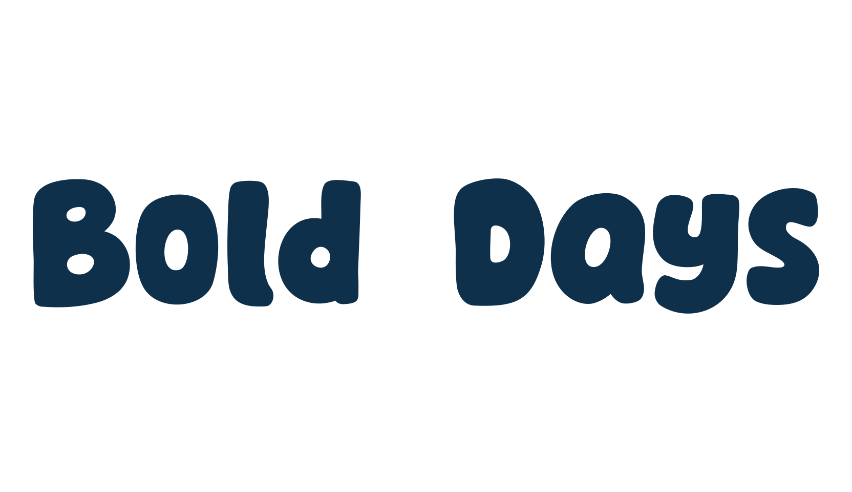 Bold Days, cartoon font preview