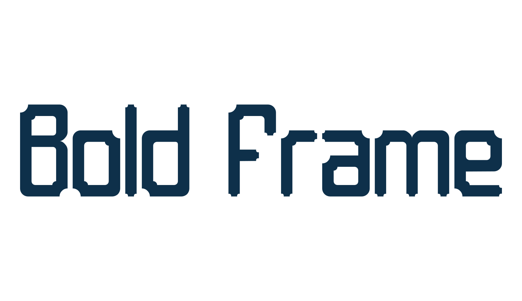 Bold Frame, fancy various techno sci-fi font preview