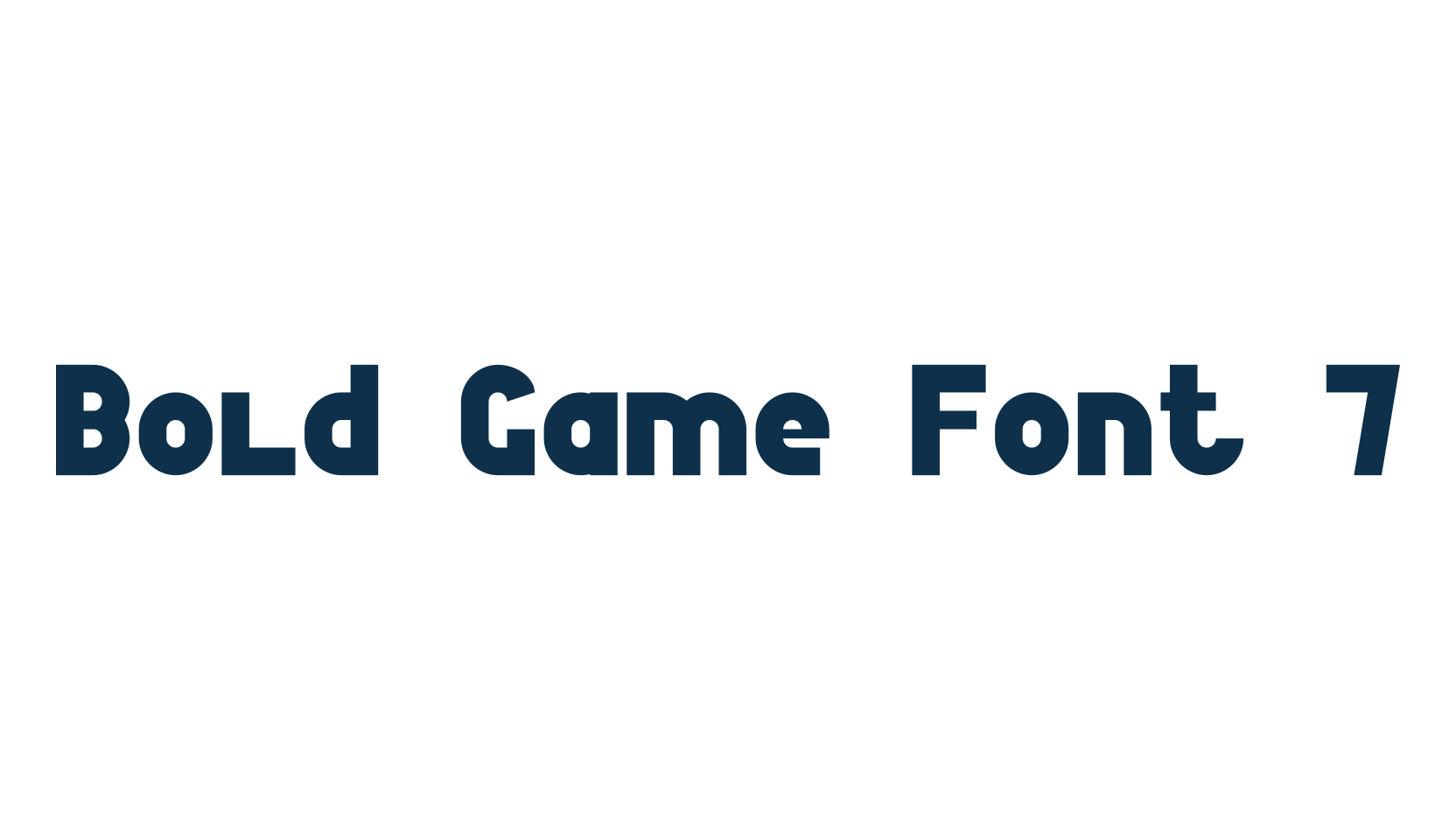 Bold Game Font 7, basic sans serif font preview