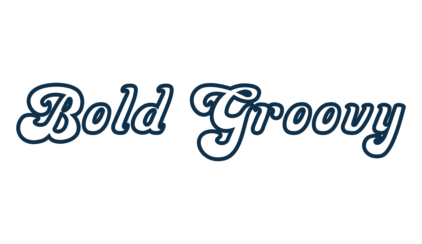 Bold Groovy, old school font preview