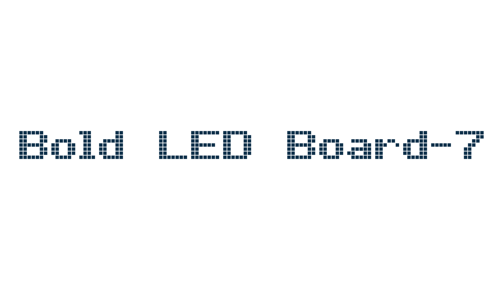 Bold LED Board-7, techno lcd sci-fi font preview