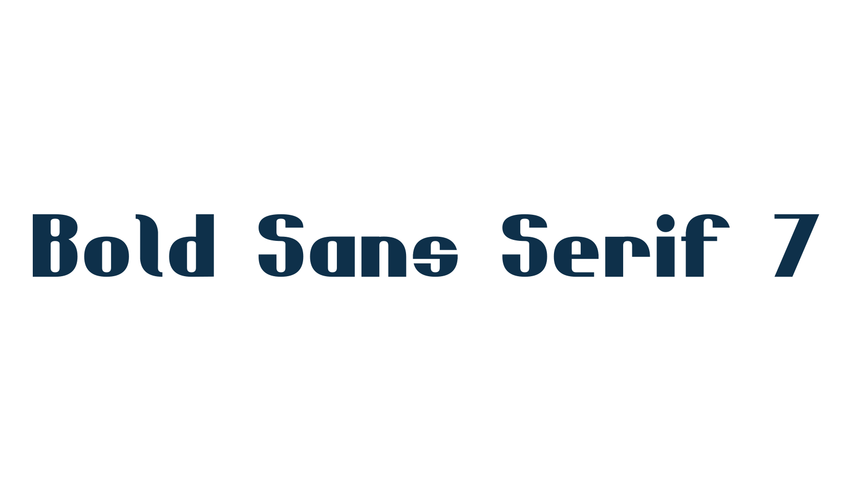 Bold Sans Serif 7, sans serif font preview
